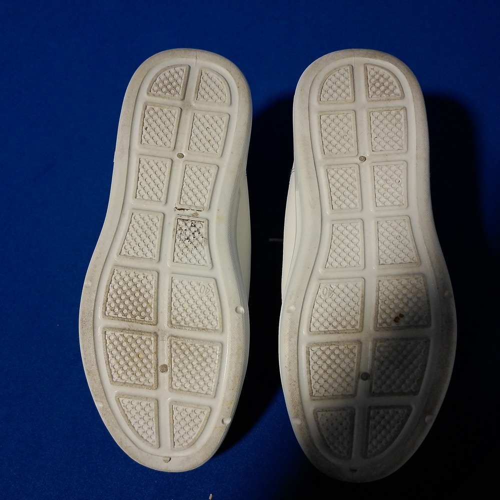 Fashion Sport Mens White Low Top Sneakers Tan Accents Casual Shoes Size 40 - Picture 8 of 8